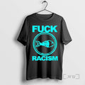Officials Fuck Racism Fishbone Skeleton Circle