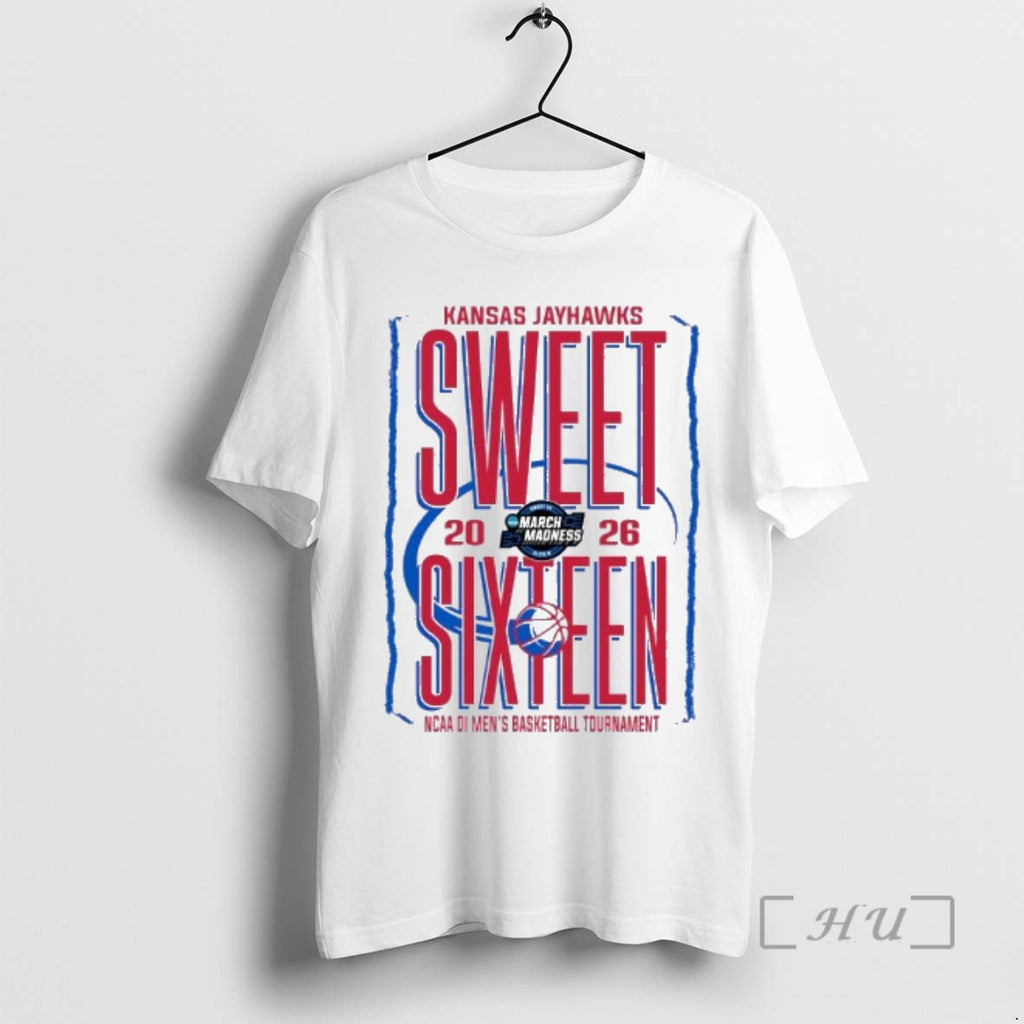Officials Kansas Jayhawks Sweet Sixteen 2026 Ncaa Di Mens Basketball Tournament Premium T Shirts Sweater