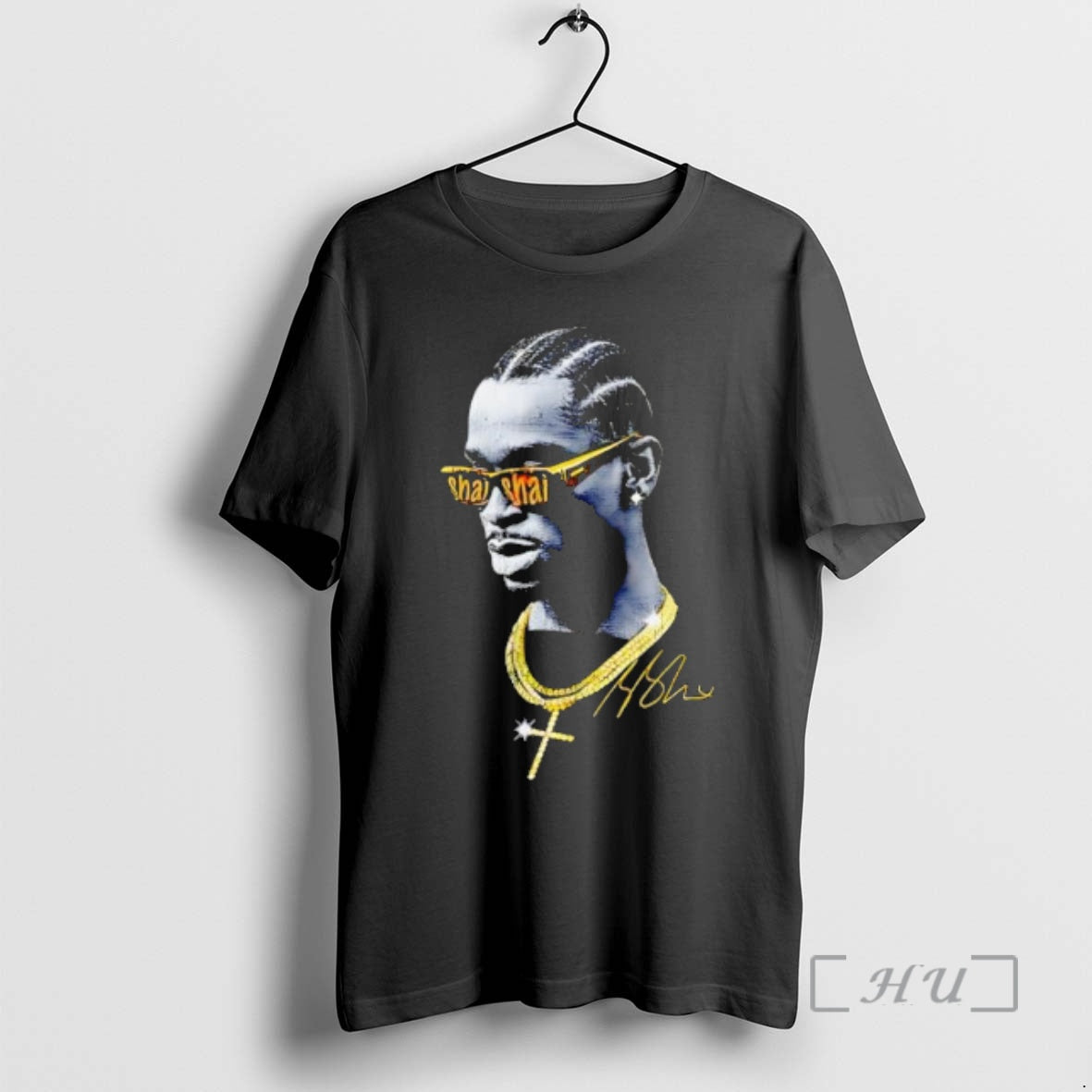 Officials Pop Smoke Shai Gold Chain Diamond Cross Signature