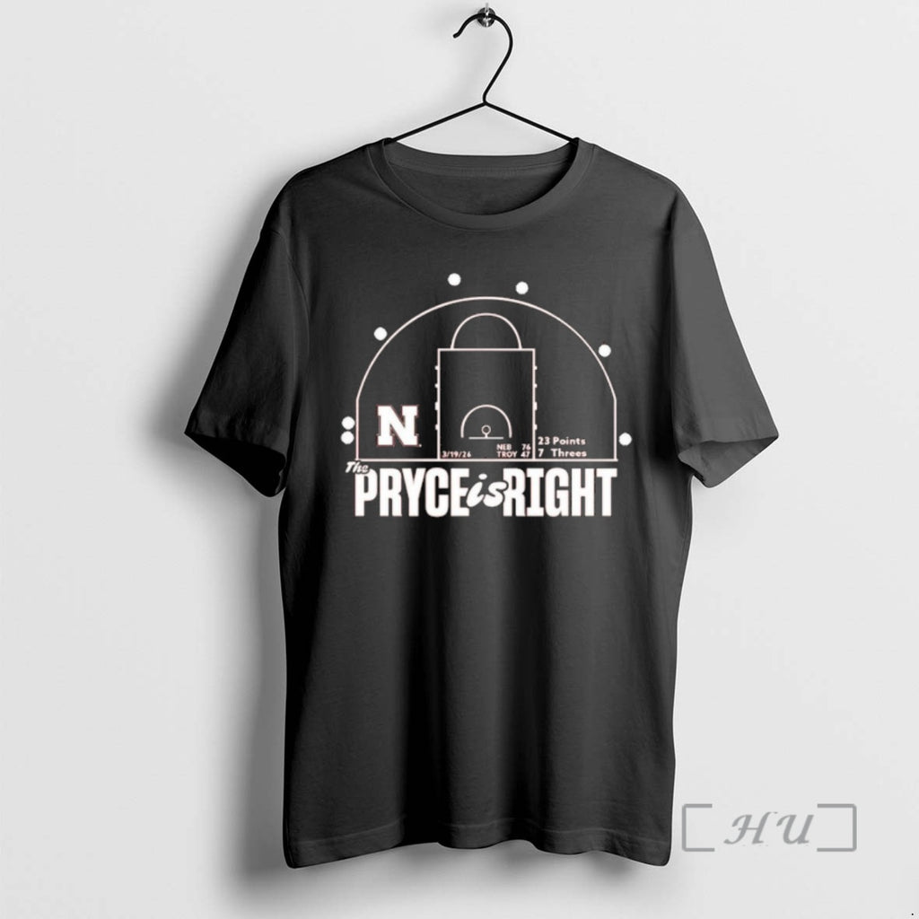 Officials Pryce Sandfort The Pryce Is Right Shot Chart Nebraska Cornhuskers Shirts Premium T Shirts