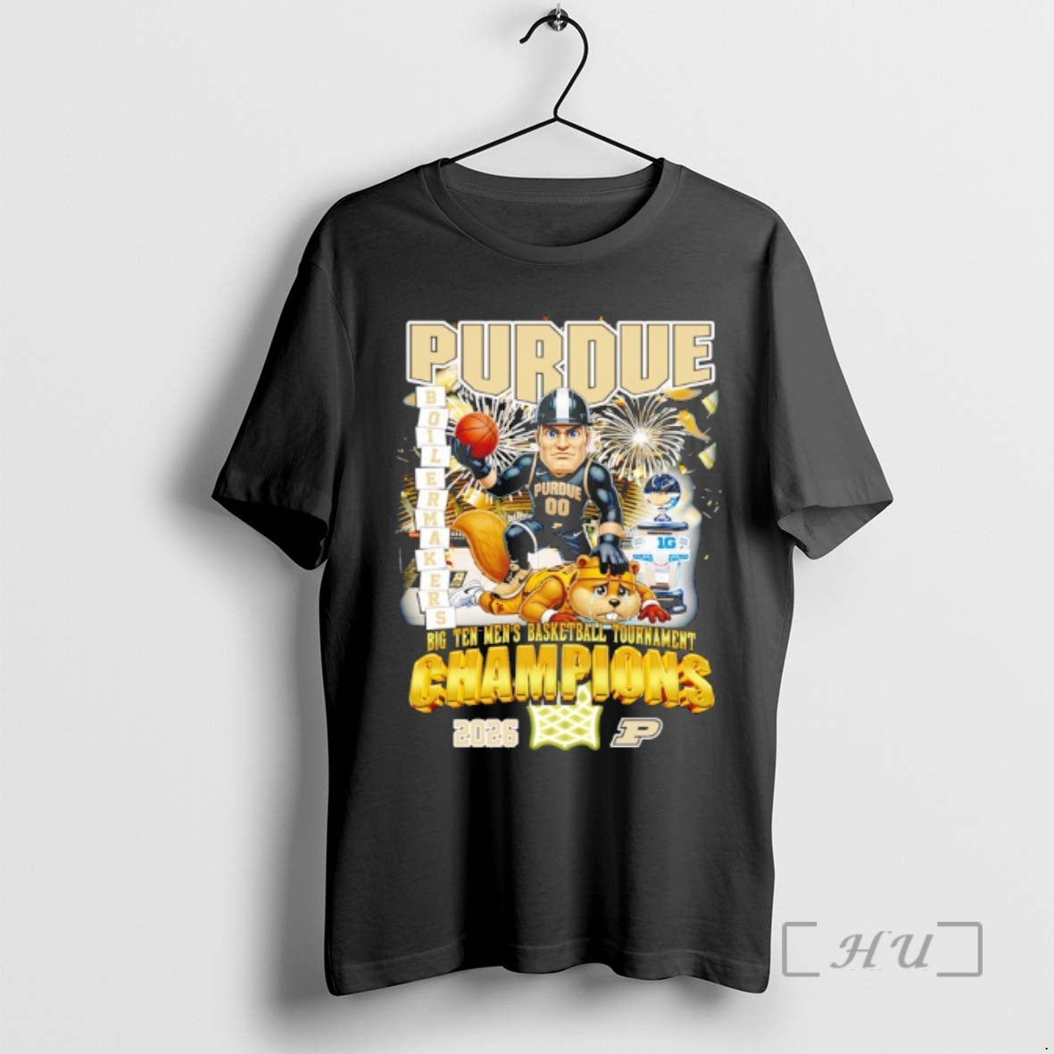 Officials Purdue Boilermakers 2026 Big Ten Mens Basketball Tournament Champions Mascot Premium T Shirts Sweater