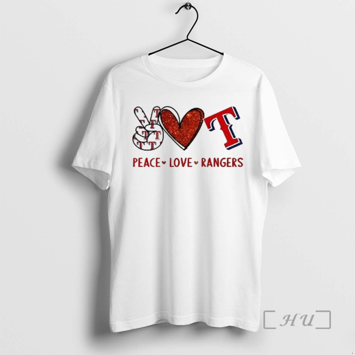 Officials Texas Rangers Baseball Peace Love Rangers Logo
