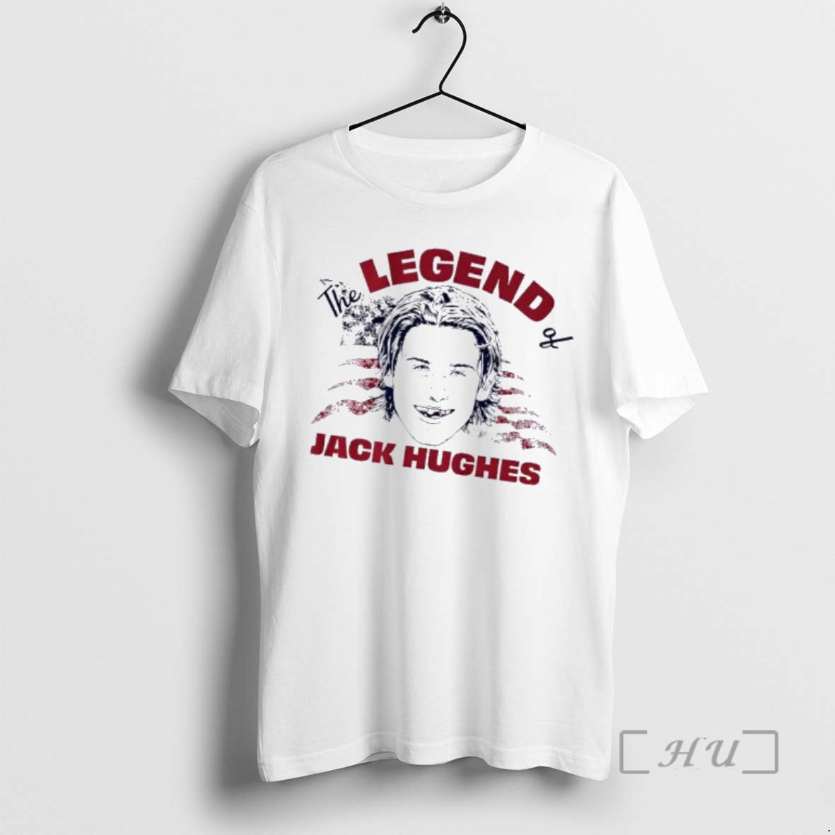 Officials The Legend Of Jack Hughes Usa Flag