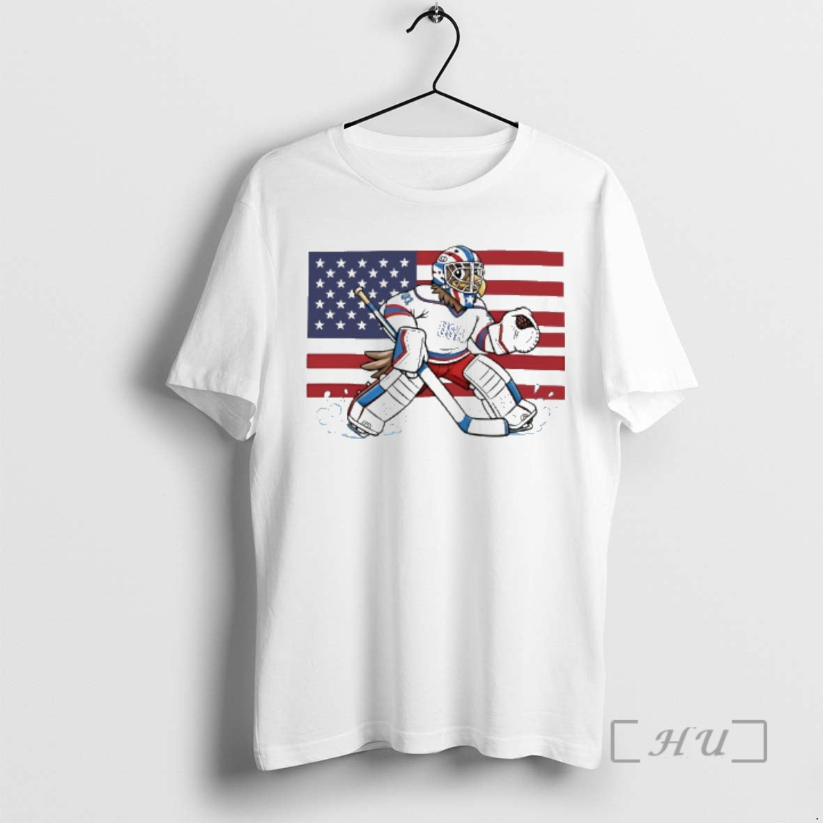 Officials Usa Eagle Hockey Goalie Patriotic American Flag