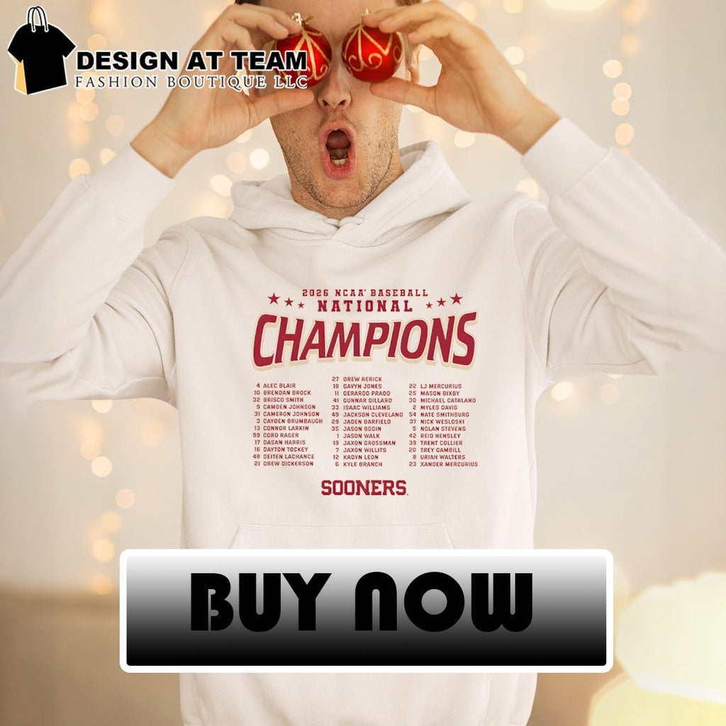 Oklahoma Sooners 2026 NCAA Baseball Men’s College World Series Champions roster shirt
