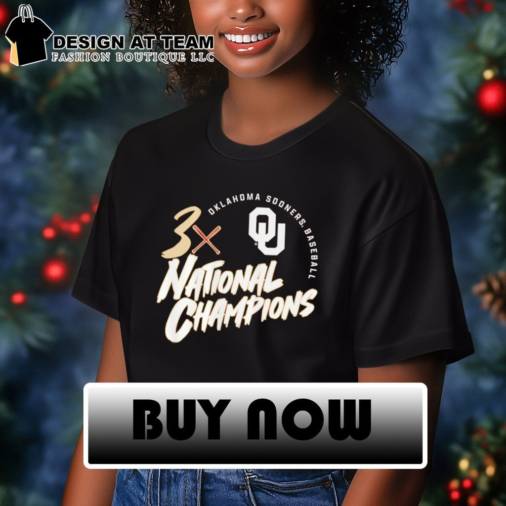 Oklahoma Sooners Baseball 2026 NCAA Division I 3 Time National Champions shirt