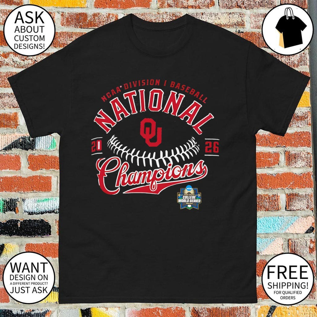 Oklahoma Sooners Baseball 2026 NCAA Division I Baseball College World Series National Champions shirt