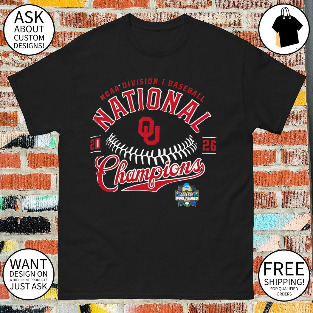 Oklahoma Sooners Baseball 2026 NCAA Division I Baseball College World Series National Champions shirt