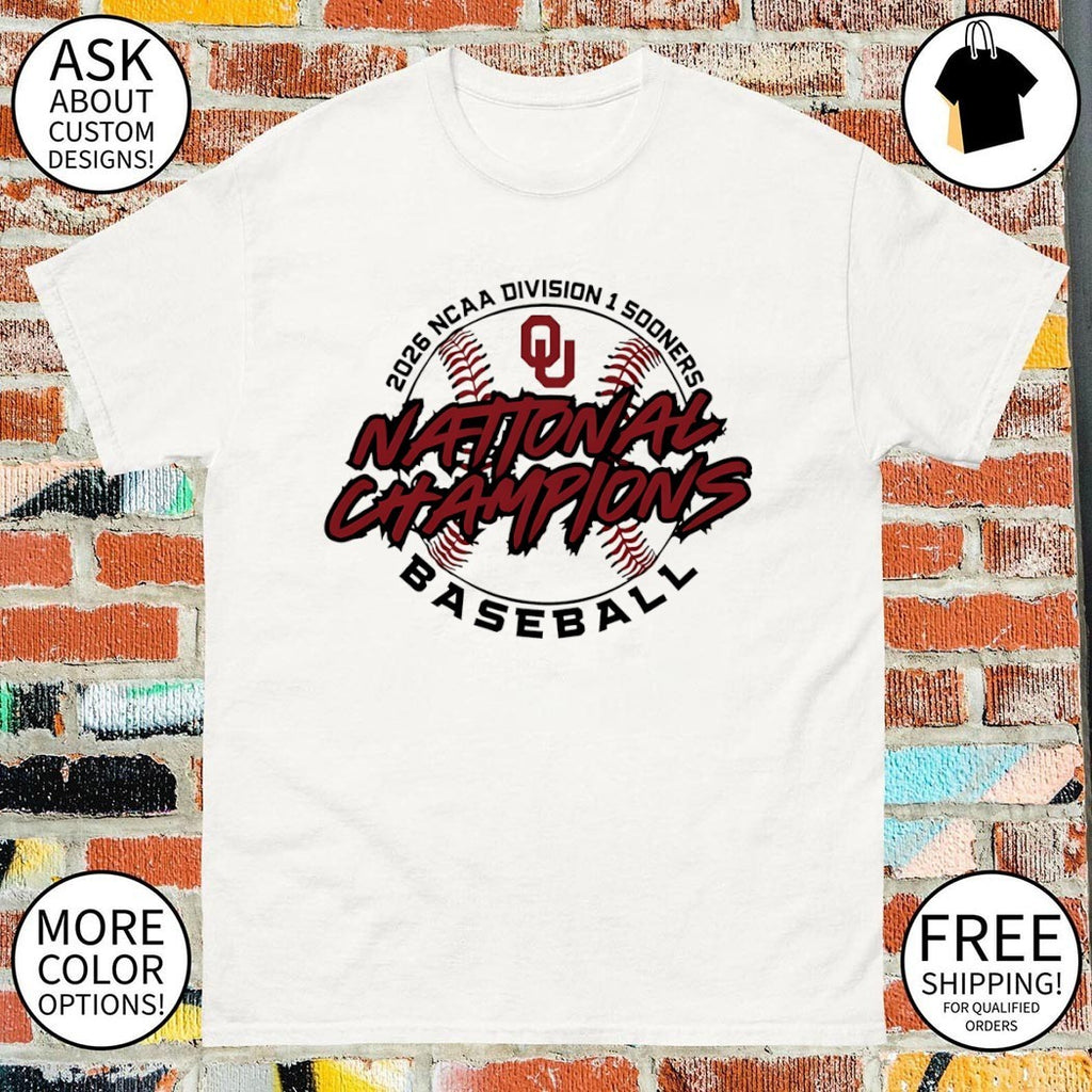 Oklahoma Sooners Baseball MLB National Champions Baseball 2026 NCAA Division shirt
