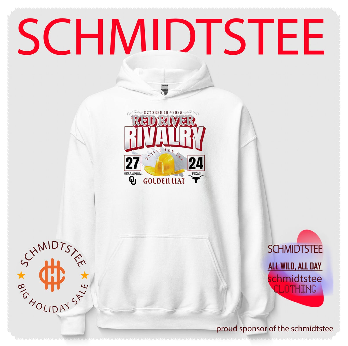 Oklahoma Sooners vs Texas Longhorns 2026 Red River Rivalry Battle For The Golden Hat Score shirt