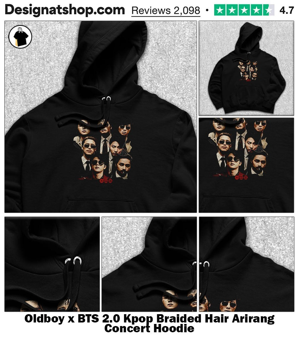 Oldboy x BTS 2.0 Kpop Braided Hair Arirang Concert shirt