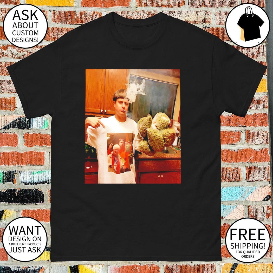 Oliver Tree smoking photo shirt
