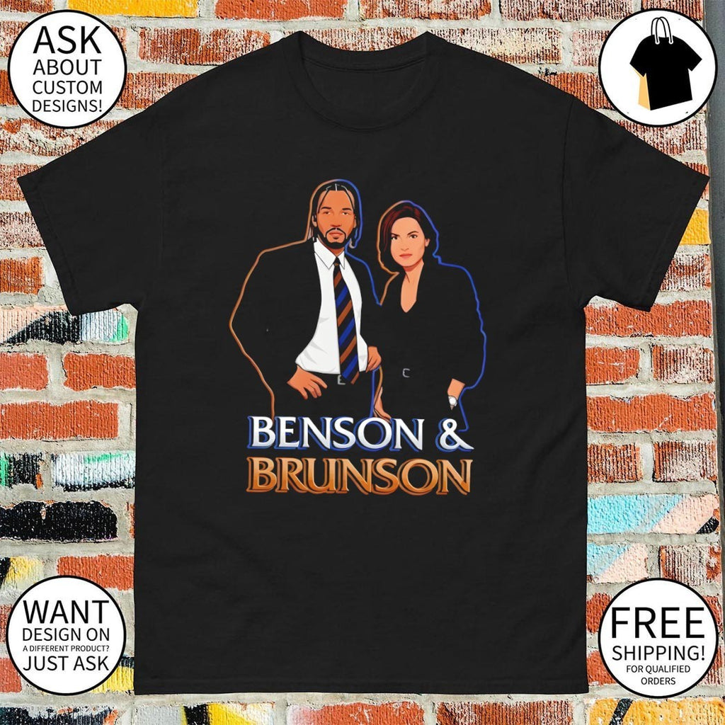 Olivia Benson and Janine Brunson Benson and Brunson cartoon shirt