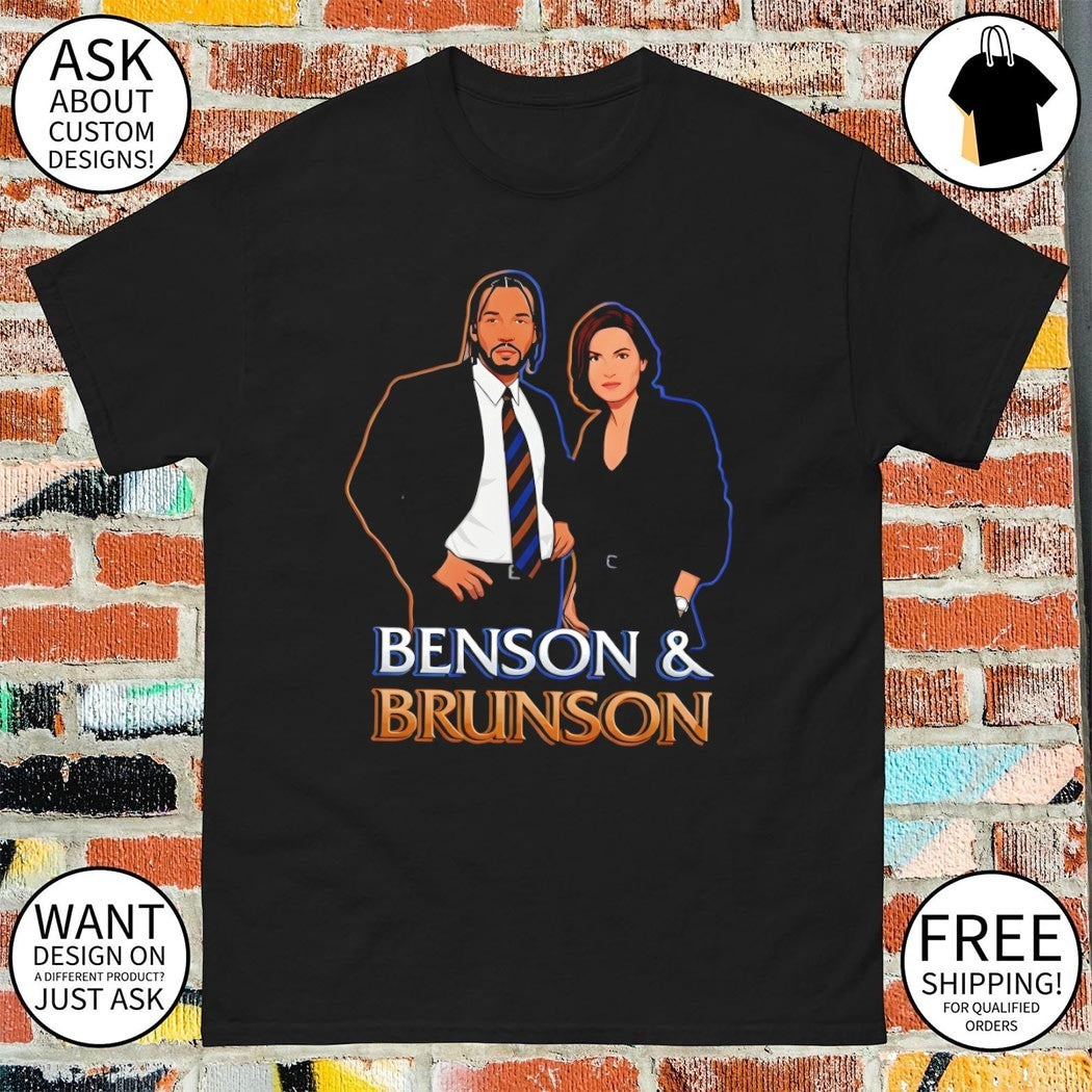 Olivia Benson and Janine Brunson Benson and Brunson cartoon shirt