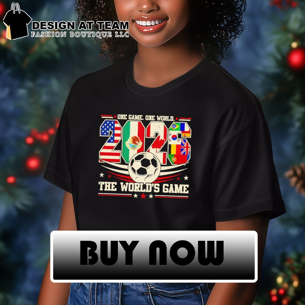 One Game One World The World’s Game World Cup 2026 flags shirt