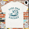 Opossum relaxing in lounge chair wearing cap and sunglasses girl dad energy shirt