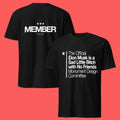 Monument Design Committee Official Member T-shirt