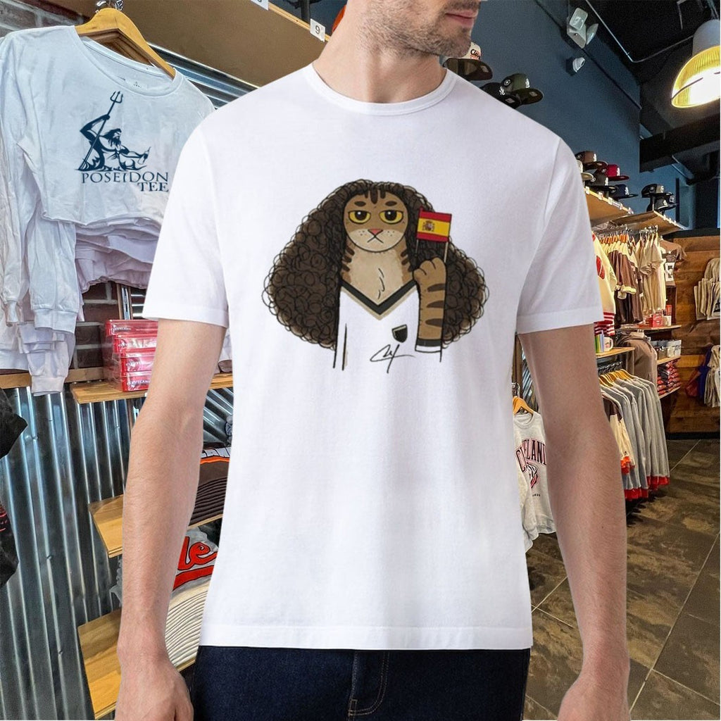 Curly Hair Cucurella Football Cat Meme T-shirt