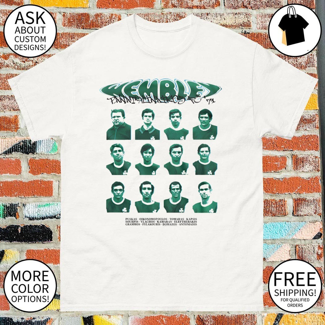 Panathinaikos FC 1971 team Wembley Kemble Panathinaikos FC shirt