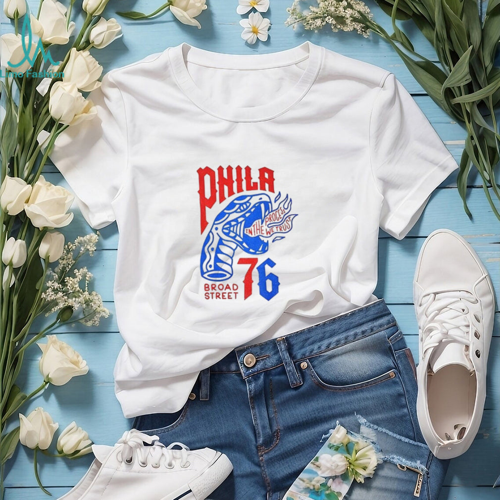 Philadelphia 76ers Broad Street Phila In The Process We Trust serpent shirt