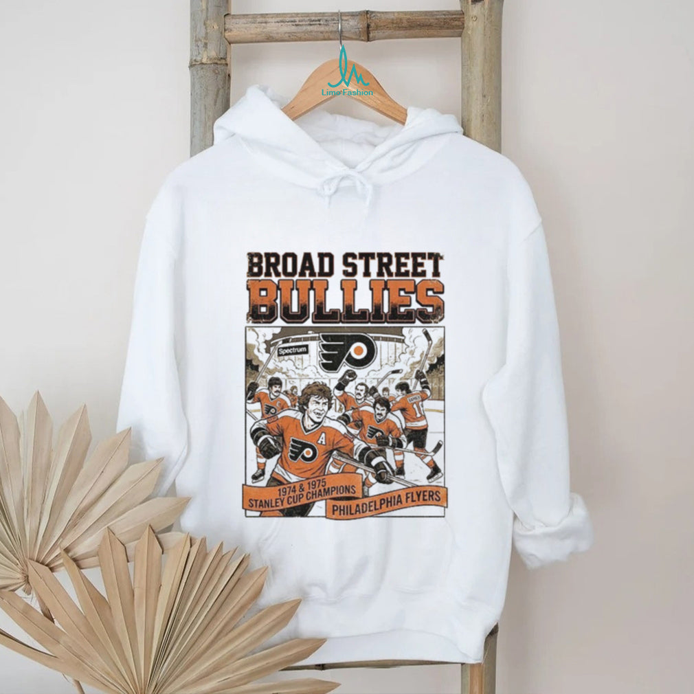 Philadelphia Flyers Broad Street Bullies 1974 and 1975 Stanley Cup Champions shirt