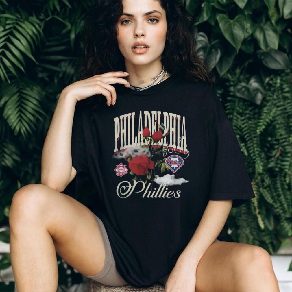 Philadelphia Phillies Mitchell & Ness Black Cooperstown Floral T Shirt