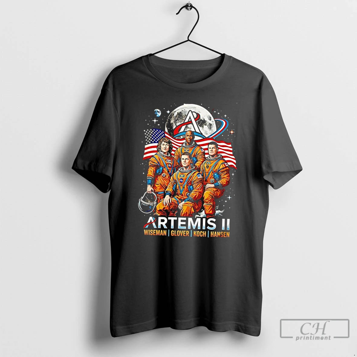 Premium Artemis Ii 2026 Rocket Launch Nasa Mission Wiseman Glover Koch Hansen T Shirts Sweater