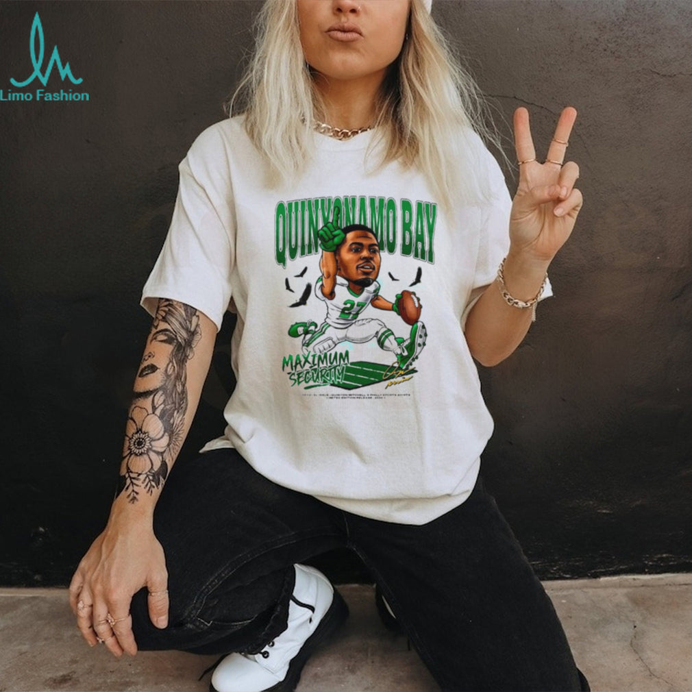 Quinyonamo Bay Maximum Security Philadelphia Eagles caricature shirt