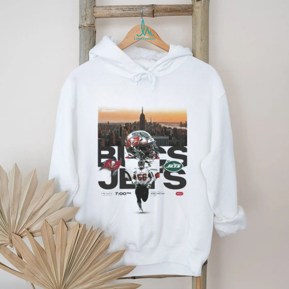 Rakeem Nuñez Roches No 56 Tampa Bay Buccaneers vs NY Jets Preseason Game Day shirt