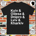 Reppin’ Kyiv Lviv Odesa Dnipro and Kharkiv Ukraine Cities shirt