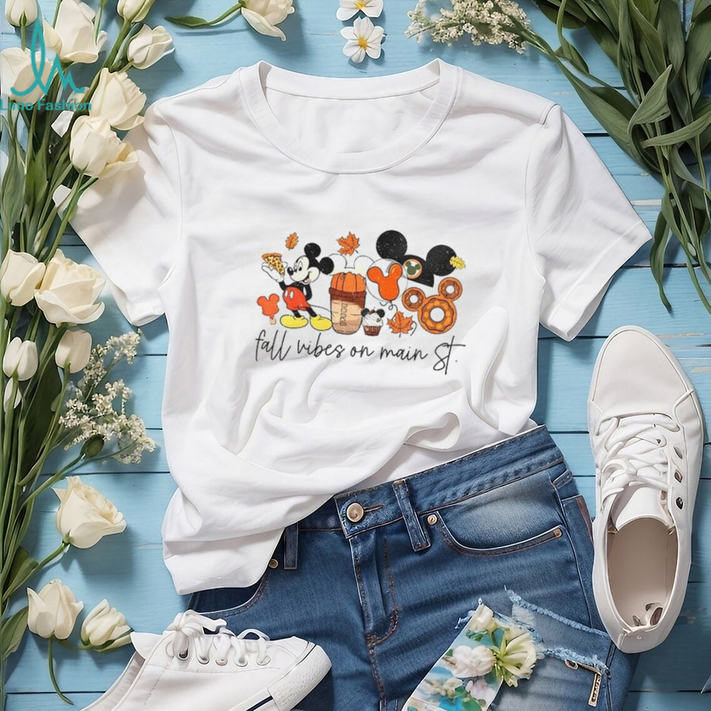 Retro Mickey Fall Vibes On Main Street Disney Halloween Fall shirt