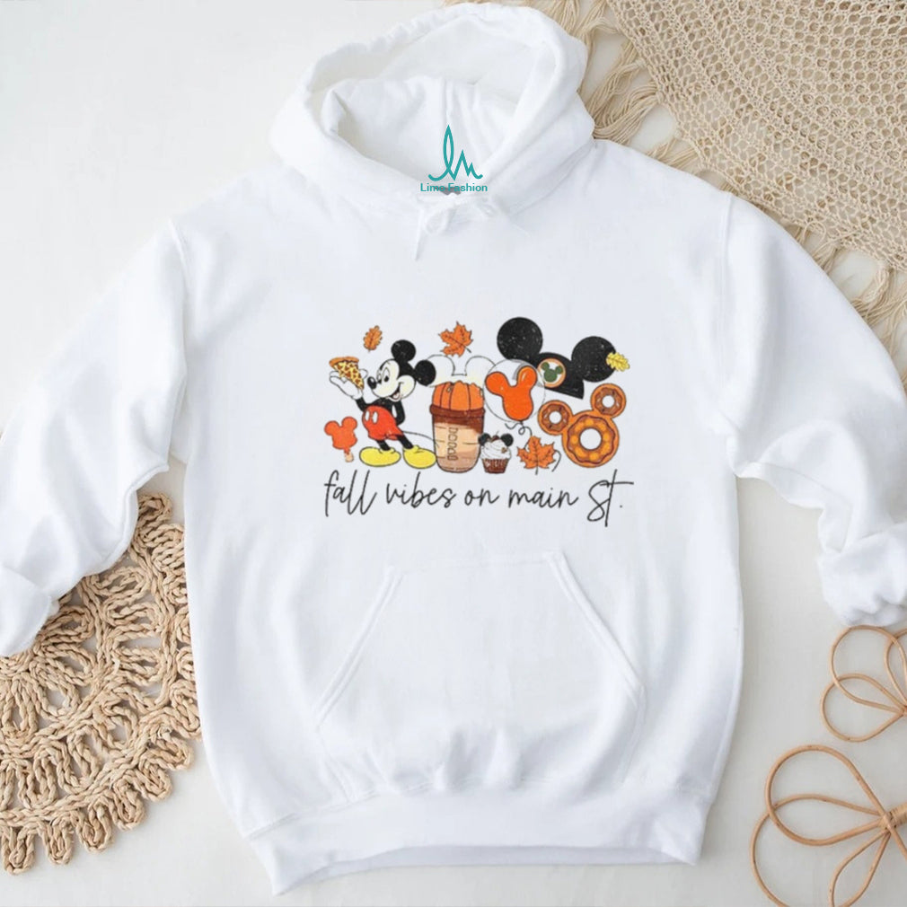 Retro Mickey Fall Vibes On Main Street Disney Halloween Fall shirt