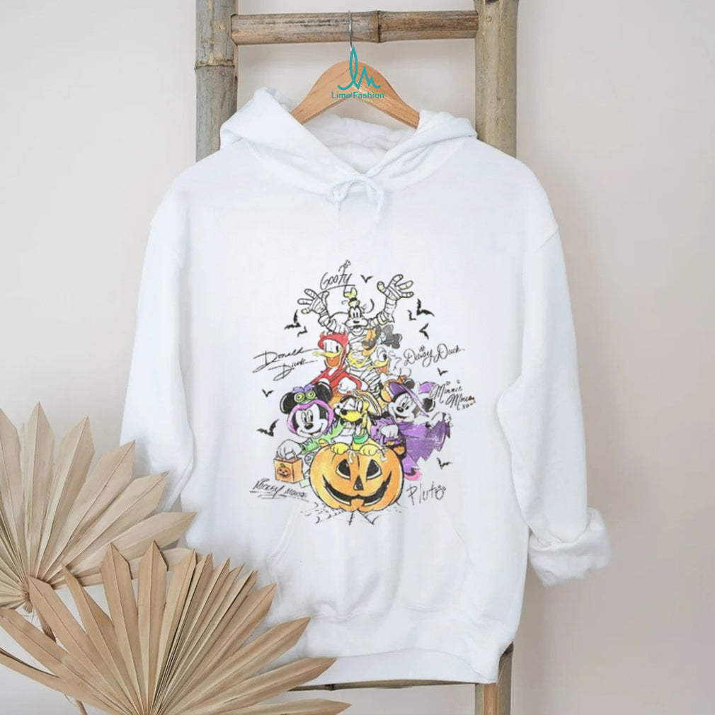 Retro Mickey and Friends with Signs Halloween shirt