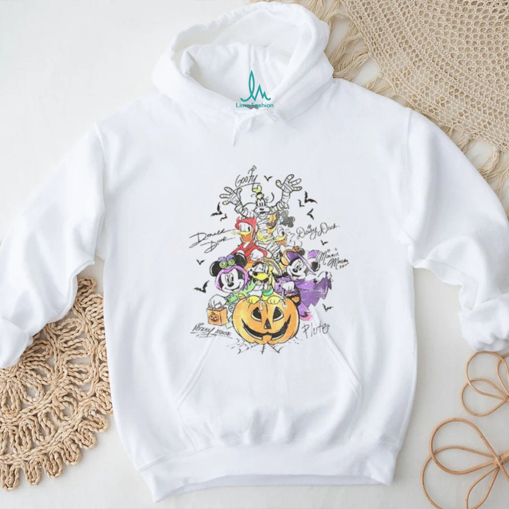 Retro Mickey and Friends with Signs Halloween shirt
