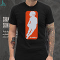 Retro Style Afro Basketball Player Silhouette Unisex Shirt