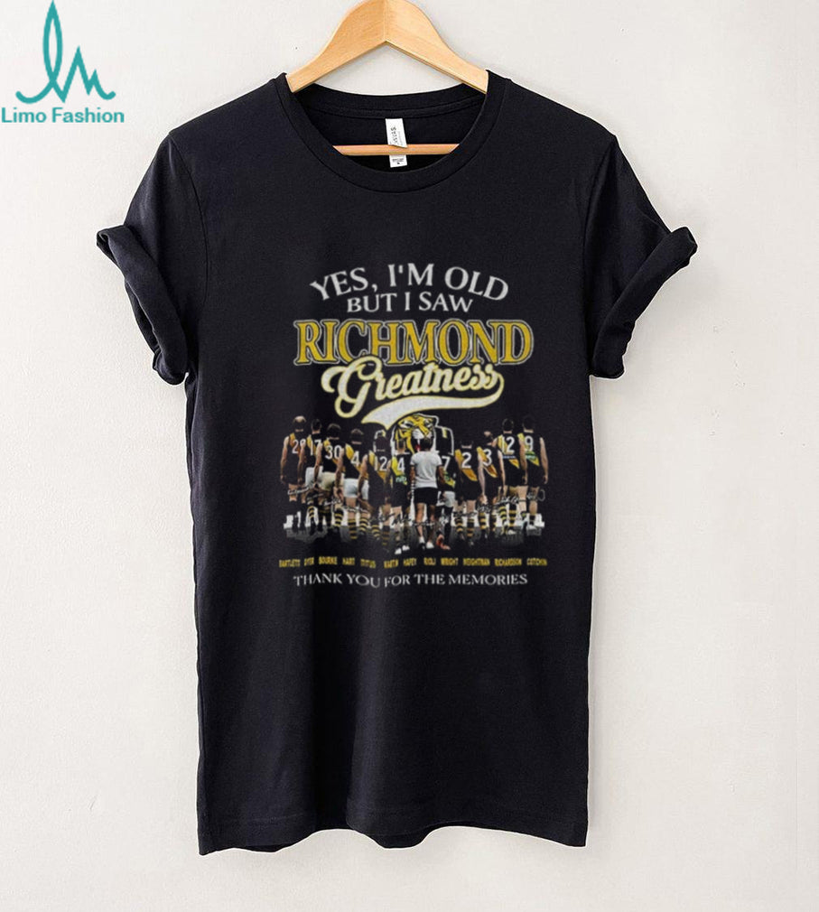 Richmond Football Club Players Yes, I’m Old But I Saw Richmond Greatness Shirt