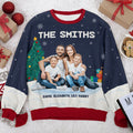 Custom Photo Best Family Ever - Family Personalized Custom Ugly Sweatshirt - Unisex Wool Jumper - Christmas Gift For Family