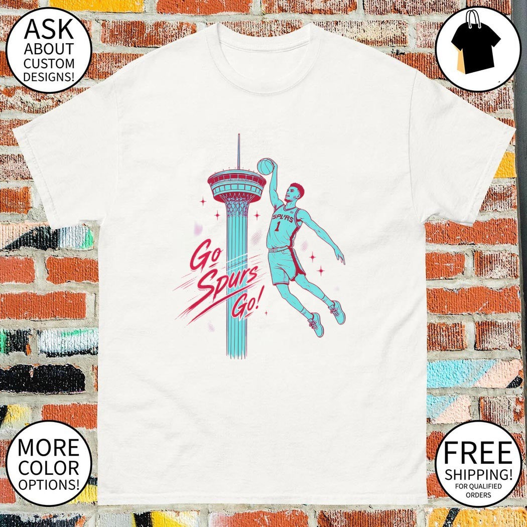 San Antonio Spurs Victor Wembanyama Tower of the Americas Go Spurs Go shirt