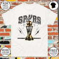 San Antonio Spurs Western Conference trophy basketball gold logo team apparel shirt