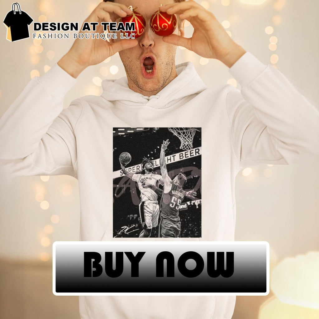 San Antonio Spurs basketball Hartenstein 55 player action photo sport fan shirt