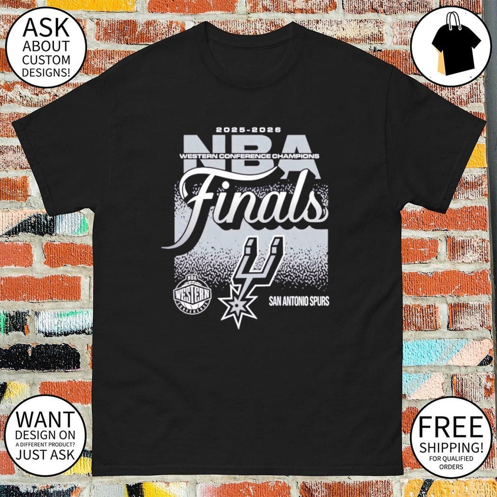 San Antonio Spurs basketball apparel 2025-2026 NBA Western Conference Finals shirt