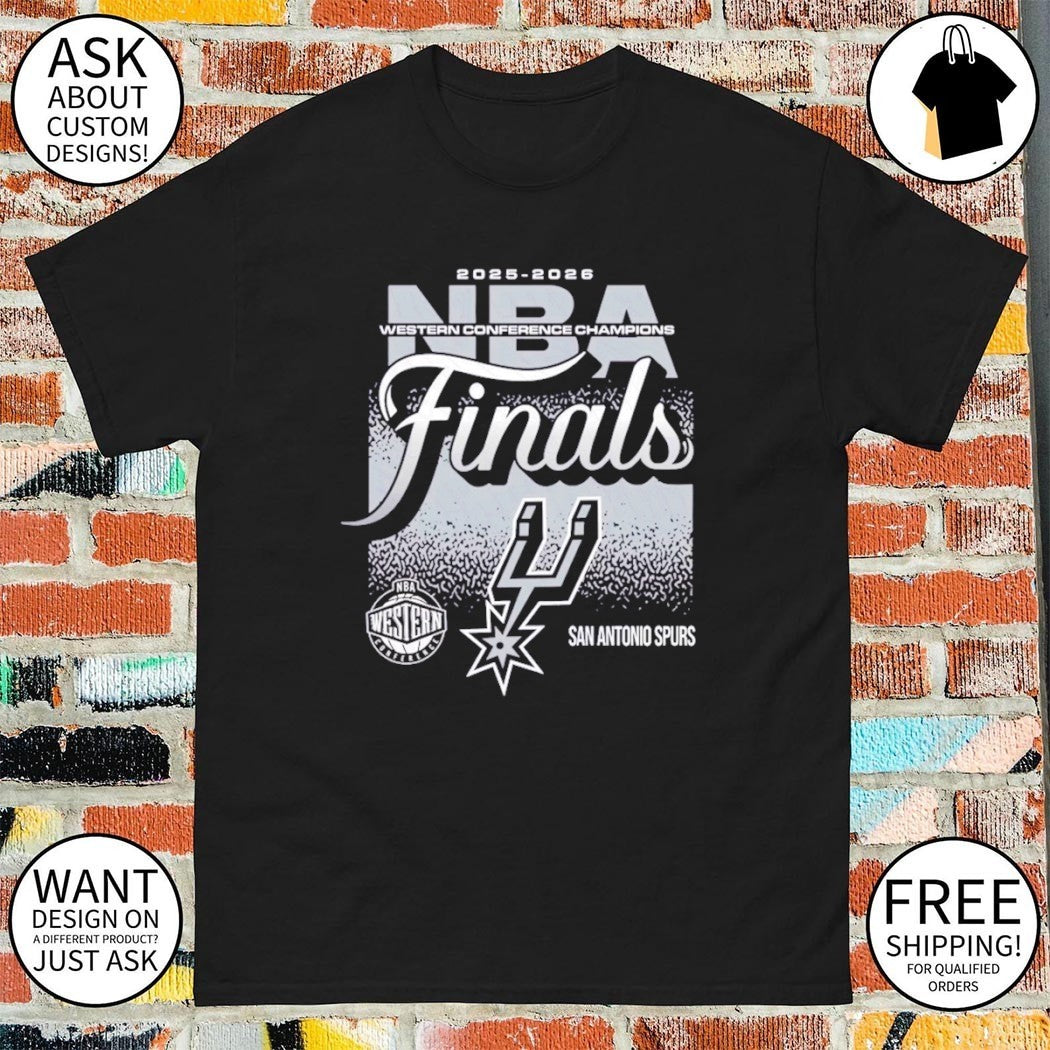 San Antonio Spurs basketball apparel 2025-2026 NBA Western Conference Finals shirt