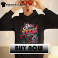 San Antonio Texas boots and cactus She’s from Texas I can tell energy shirt