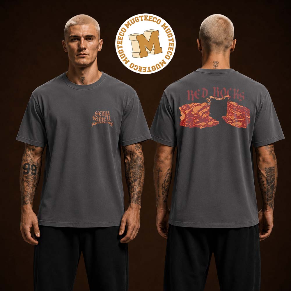 Sierra Ferrell Red Rocks Merch August 12 2026 Two Sided Unisex T Shirt