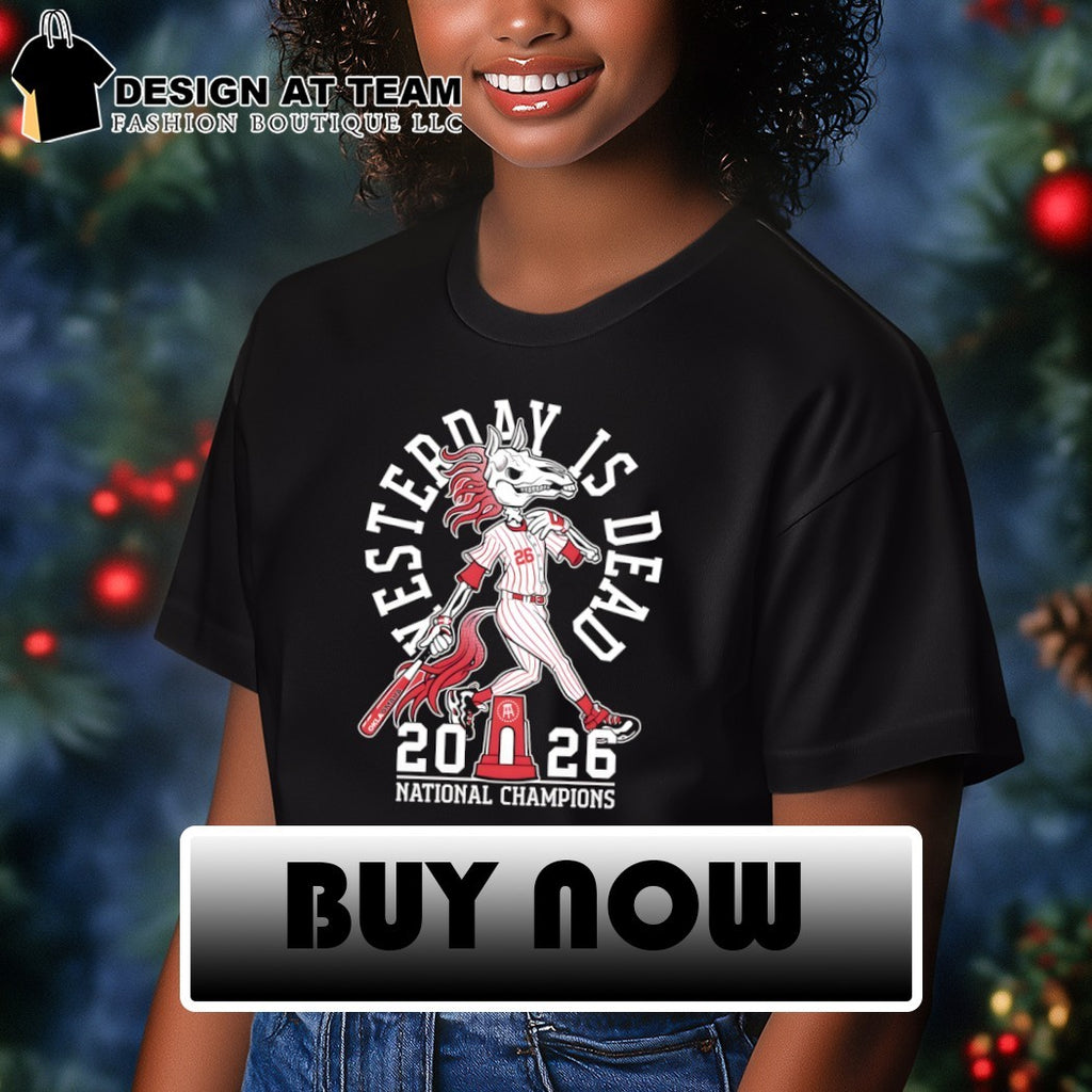 Skeleton Horse Baseball Oklahoma Omaha Yesterday is Dead 2026 National Champions shirt