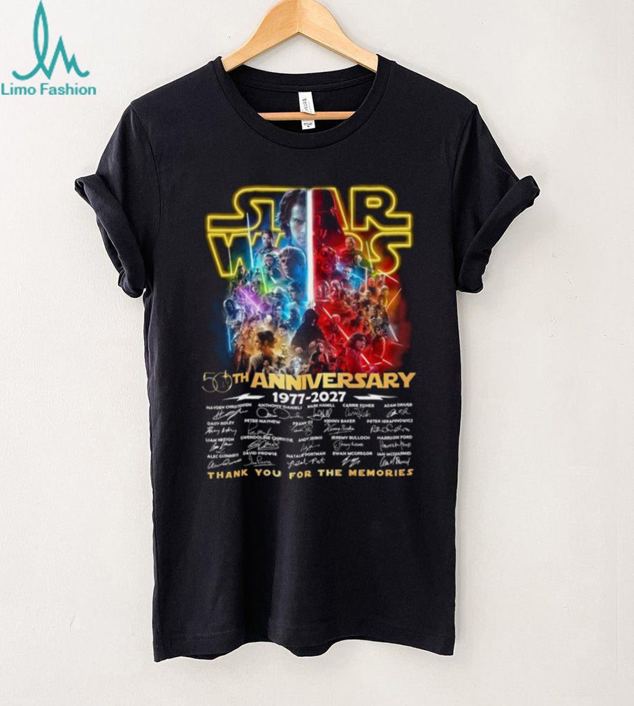 Star Wars 50th Anniversary 1977 2027 Autograph Signatures Shirt