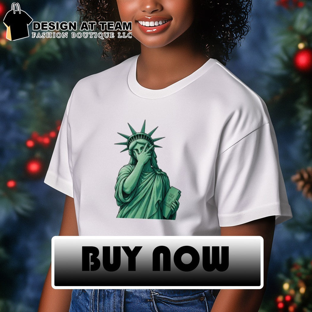 Statue of Liberty x Jalen Brunson 3 points pose Knicks fan shirt