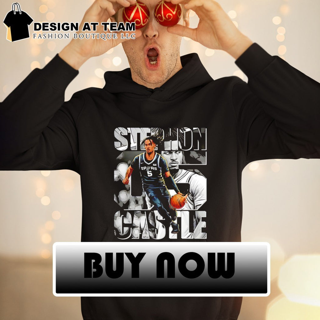Stephon Castle #5 San Antonio Spurs Basketball Player NBA 2026 shirt