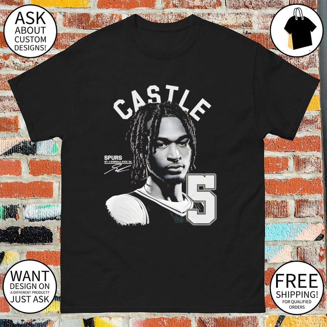 Stephon Castle San Antonio Spurs basketball No 4 Overall Pick ’24 shirt