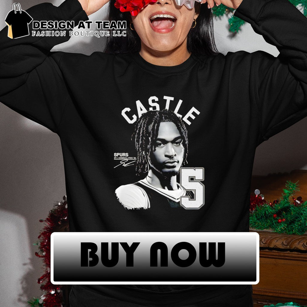 Stephon Castle San Antonio Spurs basketball No 4 Overall Pick ’24 shirt